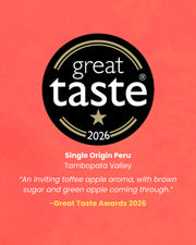 Great Taste Award 2026 — 1 Star — Single Origin Peru Tambopata Valley — judges quote